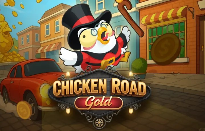 Chicken Road Gold by InOut, showcased at spinsinoo.com – game logo