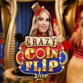 Crazy Coin Flip slot logo by Evolution at Spinsino Casino