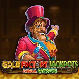 Official Jackpots logo: Gold Factory Jackpots Mega Moolah by Aurum Signature Studios at Spinsino Casino
