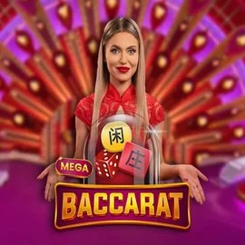 Mega Baccarat logo by Pragmatic Play at Spinsino Casino