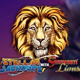 Stellar Jackpots with Serengeti Lions slot visual from Lightning Box Game available on spinsinoo.com