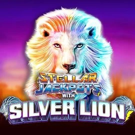 Stellar Jackpots with Silver Lion slot logo by Lightning Box Game at Spinsino Casino
