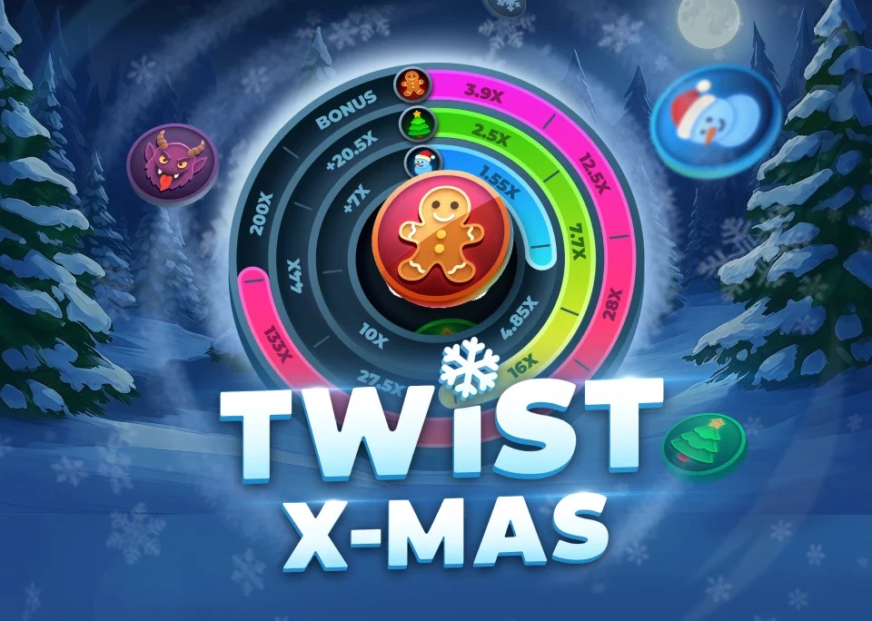 Twist X-mas slot visual from InOut available on spinsinoo.com