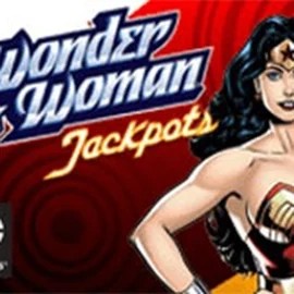 Wonder Woman Jackpots online game logo by Amaya on spinsinoo.com